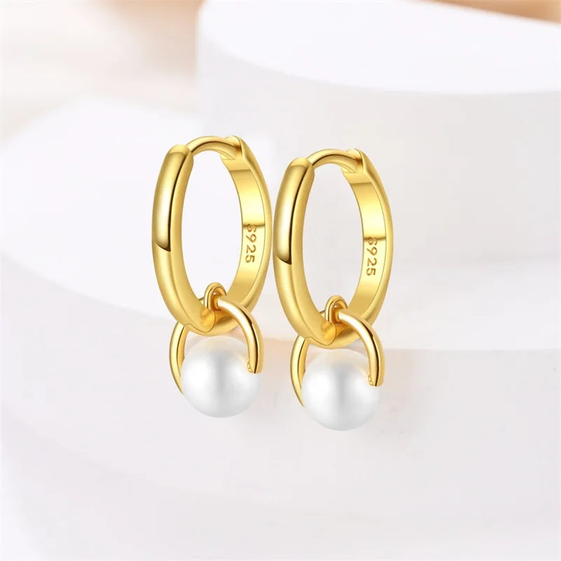 Brincos de argola geométricos dourados Vestiosa™