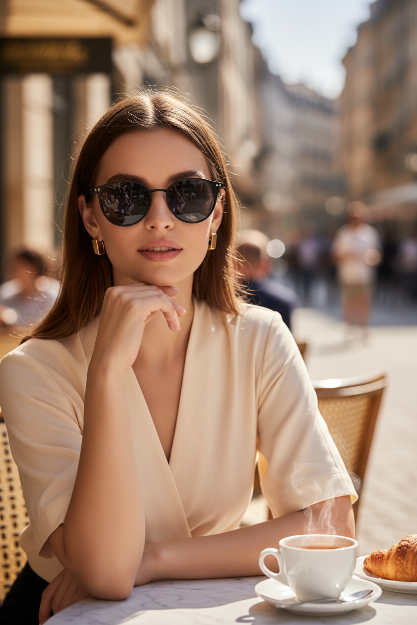 Café ao ar livre - dia ensolarado