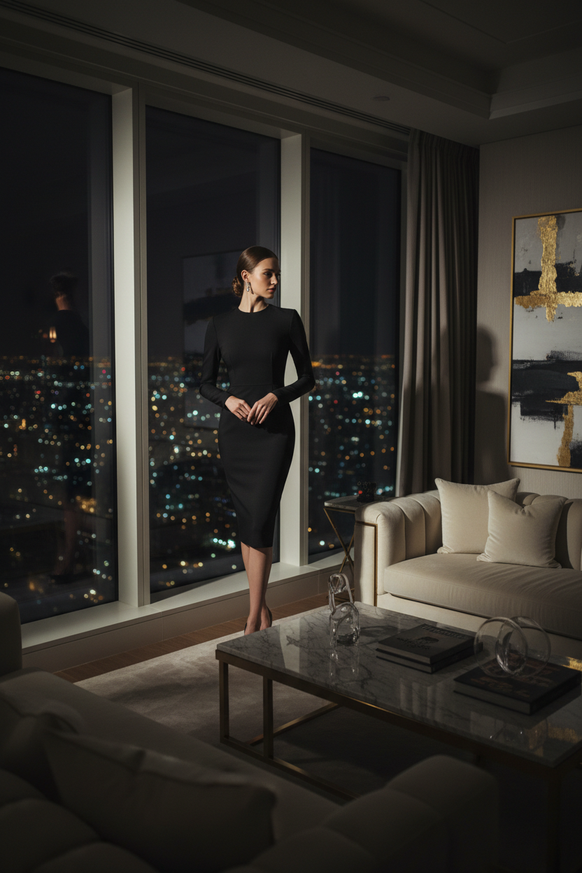 Vestido em penthouse