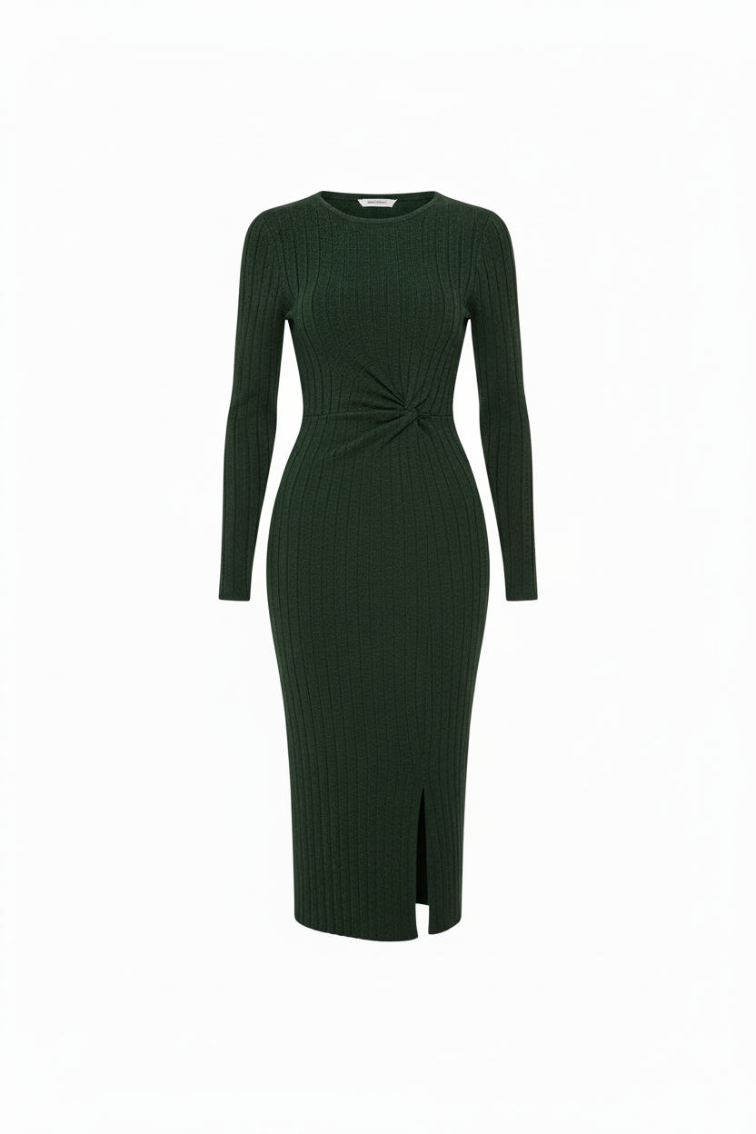 Vestido verde padronizado